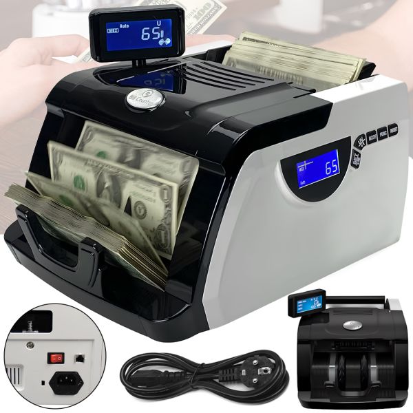 Счетная машинка Bill Counter GR-6200 машинка для счета и проверки купюр с ультрафиолетовым и магнитным детектором валют, счетчик банкнот с фасовкой