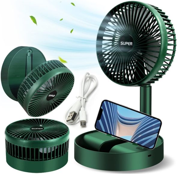 Folding Telescopic Fan Telescopic Folding Fan XL-908 Desktop Folding Air Cooler with Phone Stand USB JX-992