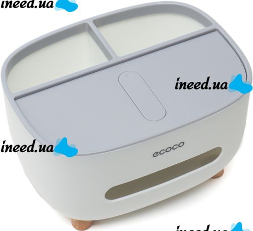 Настільний контейнер для серветок Ecoco E2009 серветниця органайзер для зберігання дрібниць із тримачем, підставкою для телефона Tissue Box AND-117