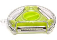 Ручна кругла овочерізка Rotary Multifunctional Peeler 3 в 1 універсальна тристороння терка для чищення і нарізки соломкою овочів і фруктів