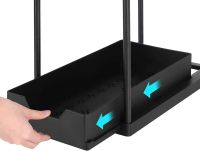 Стелаж для зберігання Kitchen Storage Rack W516 дворівнева Полиця органайзер для кухонного приладдя з висувним ящиком і гачками Чорний