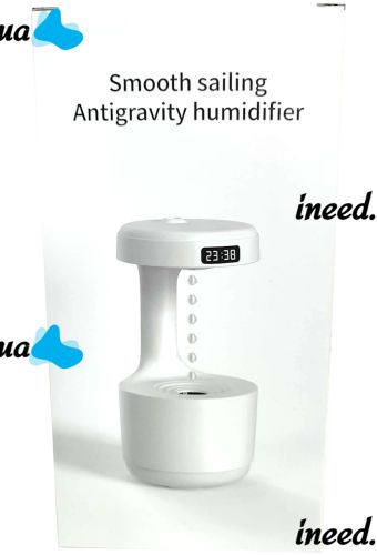 Антигравітаційний зволожувач повітря Anti Gravity Humidifier 800 мл портативний крапельний міні дифузор зі зворотним потоком і підсвічуванням Білий