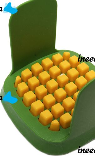 Подрібнювач для овочів Vegetable Chopper 2 в 1 кухонна Ручна овочерізка з двома змінними насадками для нарізки картоплі на скибочки і кубики