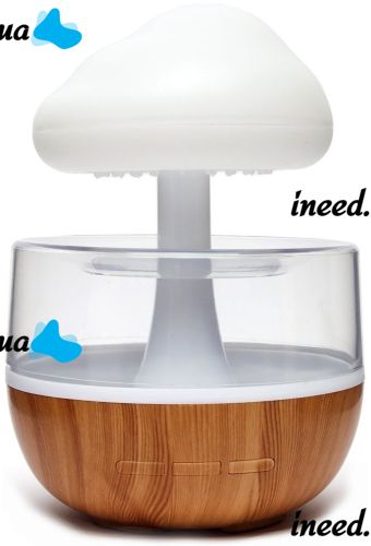 Акумуляторний зволожувач повітря нічник Гриб Cloud Rain Humidifier 300 мл настільний аромадифузор з ефектом дощу і RGB LED підсвічуванням USB