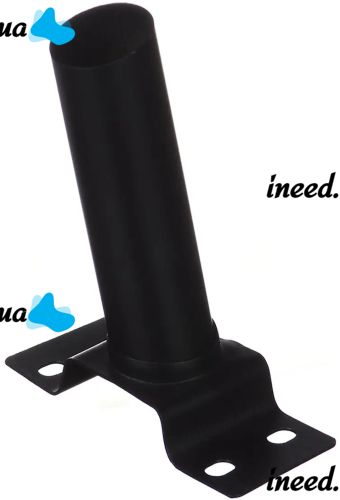 Тримач для вуличного ліхтаря на стовп Solar Street Light 4.8 см настінне кріплення, круглий кронштейн з анкерами для світильників до 20 кг Чорний