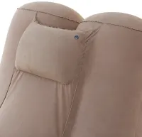 Inflatable Lounge Chair DL-484 (up to 115 kg) for Relaxation—Single-Seater Frameless Sofa with Headrest, 115×96×75 cm, Beige