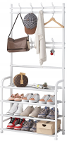 Підлогова вішалка для одягу в передпокій New simple floor clothes rack 60х29, 5х151 см Універсальна металева пересувна металева стійка Біла