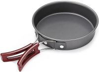 Travel tableware set AL-300 3 in 1 camping set frying pan, saucepan for 2-3 people made of anodized aluminum for cooking DS-300