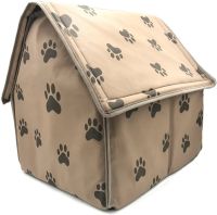 М'який будиночок для собак і кішок Portable Dog House портативна складна будка для домашніх тварин, розкладне спальне місце на флісі для вихованців