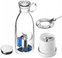 Portable Mini Juicer 350ml Bottle Blender for Smoothies and Juice, Wireless Portable Mini Blender, Juicer, Fruit Chopper White