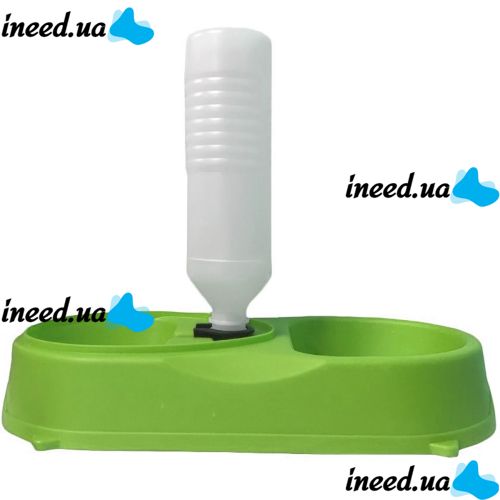 Миска для собак і котів Pet Feeder з поїлкою 2 в 1, автоматична Пластикова годівниця для домашніх тварин c дозатором, диспенсером для води