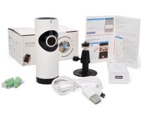 Панорамна бездротова IP камера Camera Cad 1315 настільна WiFi камера відеоспостереження риб'яче око з кріпленням, відеореєстратор DVR MicroSD