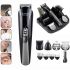 Rechargeable electric shaver, clipper, Kemei KM-600 trimmer for cutting hair, beard, nose and ears, 11 in 1 body kit with attachments, razor trimmer
