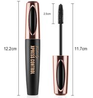 4D Vibely Xpress Control mascara with silk fiber, voluminous, waterproof with the effect of elongation 4D Black 10 ml