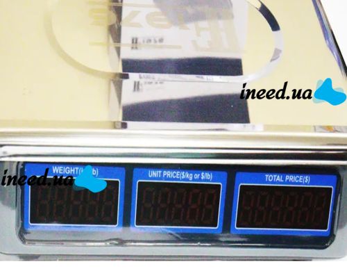 Electronic trading scales up to 40 kg F1976 14191-4066F 33*35 cm desktop scales for trading with price counter and calculator, rechargeable for 40 kg