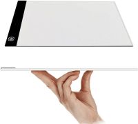 A4-F-USB Light Graphics Tablet for Drawing and Copying with LED Backlight, LED Drawing Board 3 Brightness Modes from USB Black