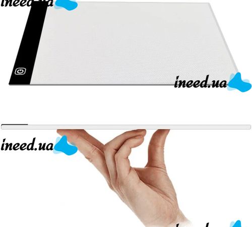 A4-F-USB Light Graphics Tablet for Drawing and Copying with LED Backlight, LED Drawing Board 3 Brightness Modes from USB Black