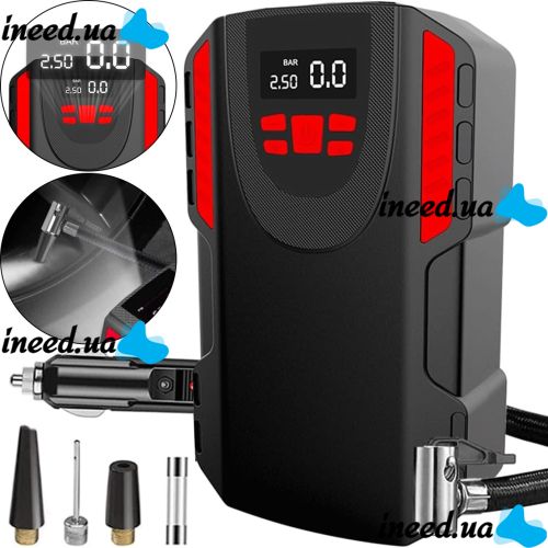 Hayden DA8003 Car Wired Compressor for Pumping Tires 150PSI from a 12V Cigarette Lighter, Car Compressor Pump with Display and Flashlight MAG-706