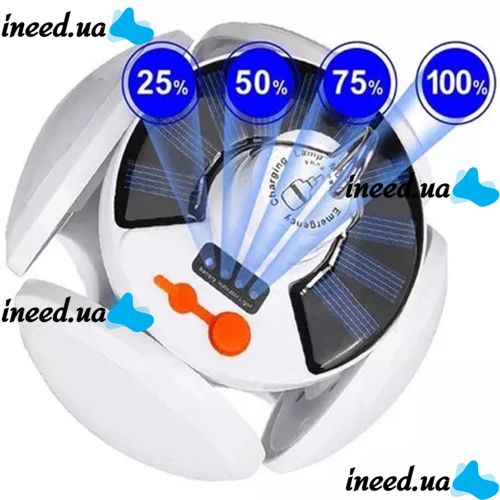 Универсальный складной фонарь Solar Emergency Charging Lamp BL-2029 подвесная LED лампа для кемпинга с USB, аккумуляторная на солнечной батареи