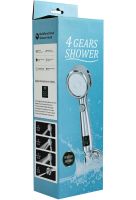 Shower head with Temperature Indicator Multifunctional Shower Head Shower Headset 4 jet modes, Turbo nozzle with LED display and Switch