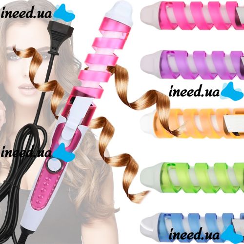 Spiral curling iron for hair styling Domotec MS-4901 device for curls and waves 19 mm cone curling tongs Nova NHC-8558