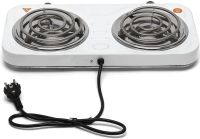 Настільна двоконфорочна електроплита Hot Plate Electric Cooking JX-2020b спіральна плита на 2 конфорки 5 режимів 2000W з термостатом індикатором
