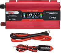 Автомобильный инвертор UKC 12V-220V 1000W KC-1000D авто преобразователь напряжения тока с LCD дисплеем от прикуривателя, аккумулятора с экраном