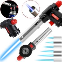 Portable Gas Burner for Canister Multi Purpose Torch No. 504 With Travel Cutter with Piezo Ignition Flame Control Manual Gas Soldering Iron
