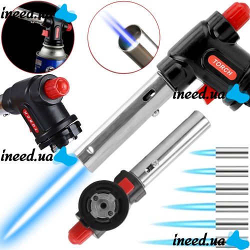 Portable Gas Burner for Canister Multi Purpose Torch No. 504 With Travel Cutter with Piezo Ignition Flame Control Manual Gas Soldering Iron