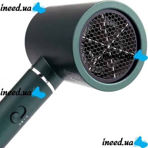 Professional hair Dryer for styling and drying VGR V-431 Green with ionization nozzle, overheating protection and cold air mode 1800W 