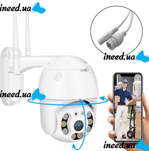 Уличная поворотная IP камера видеонаблюдения CAMERA CAM 6 N3 WIFI 360/90 2.0mp наружного наблюдения с удаленным доступом HD-68, V-5, Y08