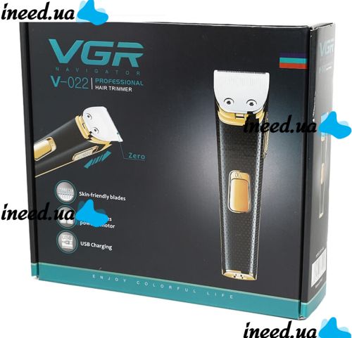 Профессиональная беспроводная аккумуляторная машинка VGR V-022 для стрижки волос, Аккумуляторный мужской триммер бритва для окантовки бороды и усов