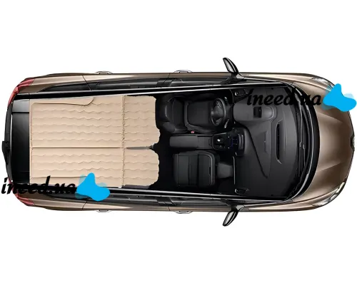 Car Travel Bed AND 5337 Inflatable Car Mattress AND 5337 Double Rear Seat Mattress 174x126 cm Car Bed with Pump and Pillows