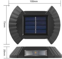 Настенный уличный фонарь прожектор Smart Solar Light JB-012 на солнечной батарее, Аккумуляторный светильник с солнечной панелью на стену JB012 Черный