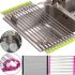 Универсальная складная решетка сушилка Wash Basin Dryer для сушки посуды на мойку, Подставка под горячее и сушка посуды на раковине Matte-SCH4331-1