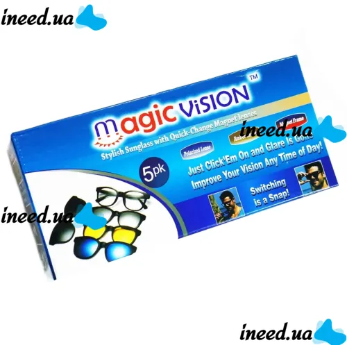 Universal Sunglasses anti-glare Magic Vision 5 in 1 with Interchangeable Lenses on magnets, Polarized Glasses with Magnetic Interchangeable Lenses