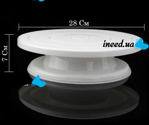 Обертається підставка Cake Turntable для виготовлення та декорування торта 28 см Тортівниця, поворотний стіл піднос для прикраси торта 360 градусів