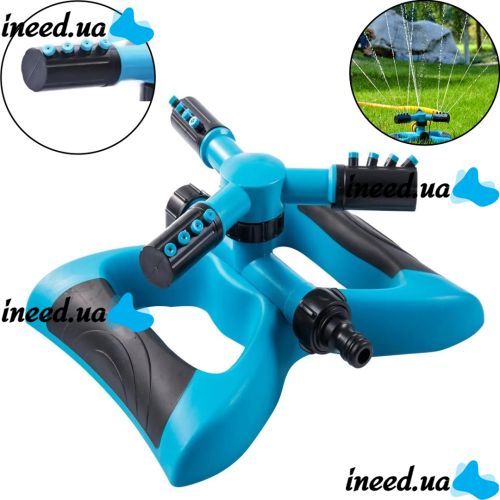 Automatic Sprinkler with Three Forks Lawn Sprinkler for Lawn Watering, Smart Lawn Irrigation System, 360 Degree Rotating Sprayer