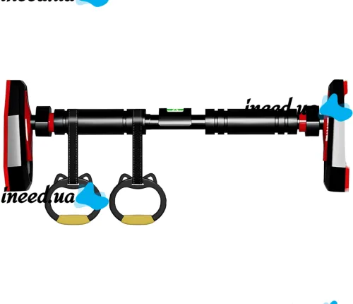 RPM Sports DL-413 65-100 cm telescopic pull-up bar with level and rings, door bar AND5364