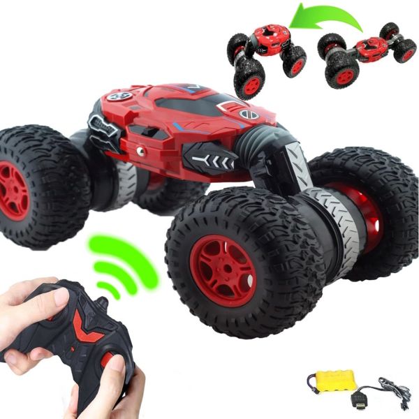 Трюковая машинка перевертыш Dance Monster RQ-2028 Red на радиоуправлении, Вездеход трансформер на пульте управления, Красная