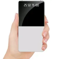 Зарядний пристрій УМБ Power Bank 20000 mAh Xiaomi Power Quantus MI 2.1 C 2xUSB повербанк з ліхтариком, зовнішній акумулятор батарея для телефону
