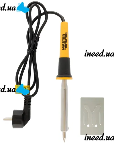 Contact electric soldering iron Mastertool 44-0009 80W electric soldering iron on a stand for joining and soldering parts and wires from the 220V WL-9 network
