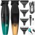 VGR V-906 5W cordless men's beard and moustache trimmer with interchangeable attachments and USB display