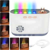 Зволожувач повітря нічник Aroma Humidifier LA-0649 700 мл ультразвуковий настільний очищувач, аромадифузор з RGB LED підсвічуванням USB Білий
