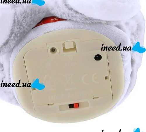 Музичний плюшевий зайчик Repeat Happy Rabbit FJ8888 White дитяча м'яка іграшка заєць із підсвічуванням і звуковими ефектами на акумуляторі від USB