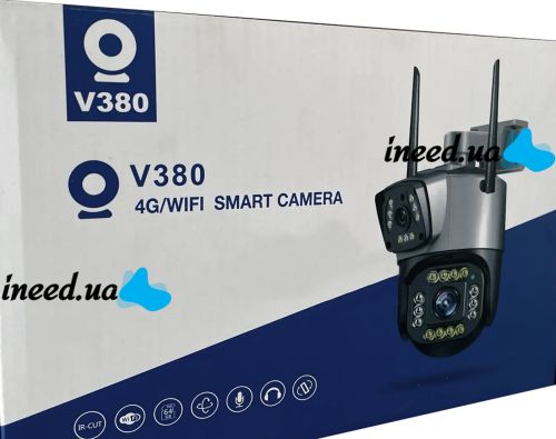 Цветная уличная IP камера видеонаблюдения с двойной камерой XM650 Pro под сим карту 4G наружная видеокамера с ночной съемкой и датчиком движения 4Мп