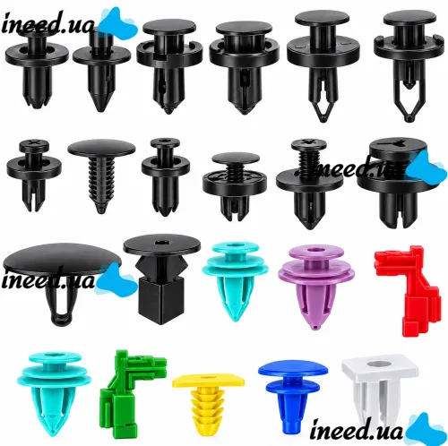 OEM H546 Set of Clips for Auto Trim—725-Piece Set of Removers for Fan Blades, Mounts, Seals, and Clamps in a Plastic Case for Repair and Installation