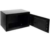 Electronic safe Malatec S8799 with 2 keys for storing money and valuables, furniture mini safe with electronic code and key Black