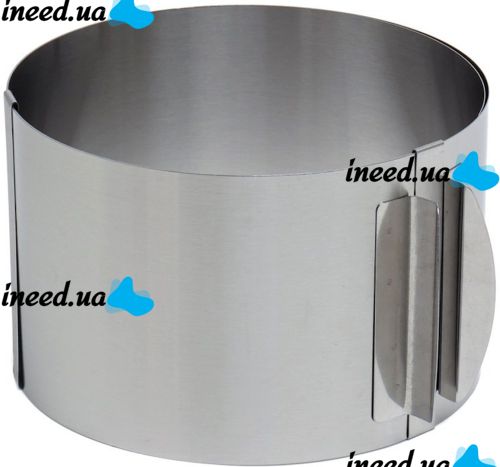Роз'ємне кондитерське кільце cake Ring PS286-3 16-30см кулінарна розсувна кругла форма без дна для випічки, складання тортів і салатів h-10 см