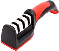 Точилка для кухонних ножів Knife Sharpener RS-168 кухонна Ручна ножеточка з ручкою, настільний верстат на 3 рівня заточування з поліруванням NJ-523